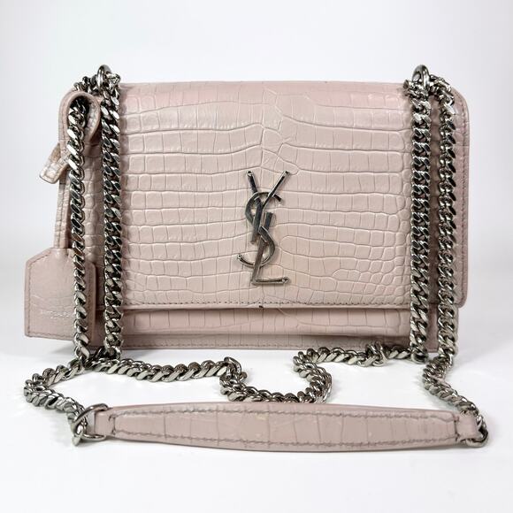 Saint Laurent Crocodile Embossed Medium Sunset Bag - Picture 2 of 15